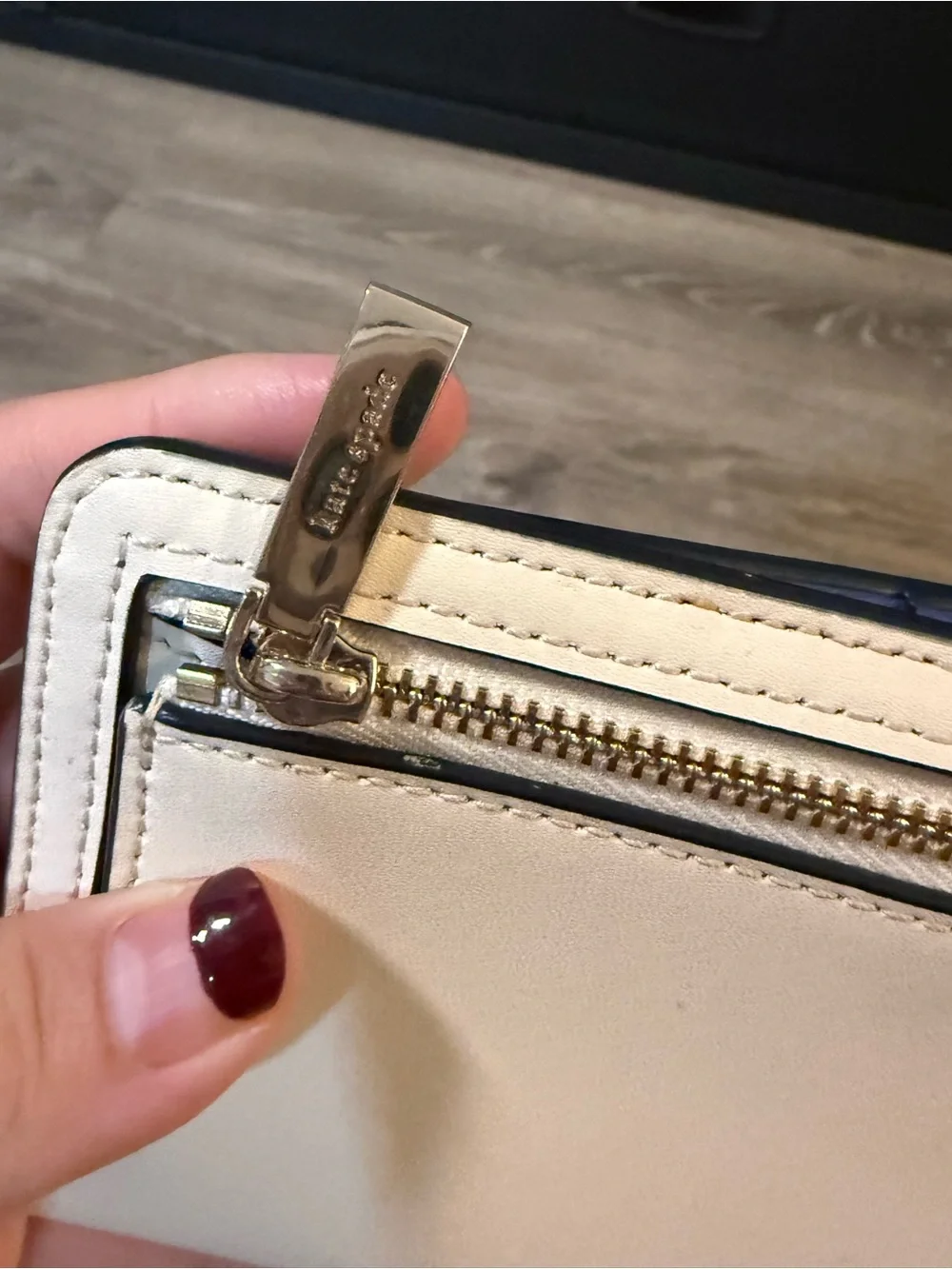Kate Spade Staci Large Slim Bifold 3DButterfly Wallet Cream Multi